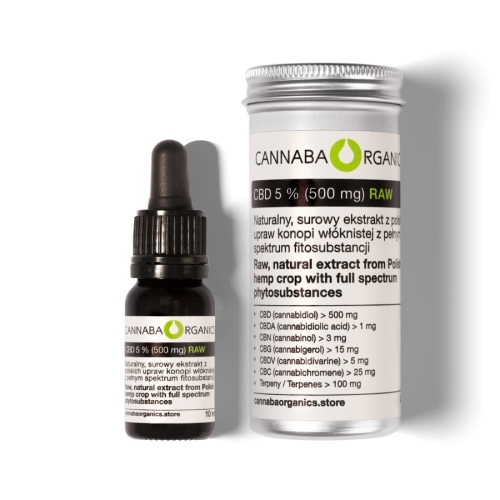 Olej 5% CBD RAW 10ml