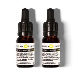 Olejek CBD 20% bez chlorofilu w zestawie 2 buteleczek 10 ml