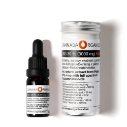 Olejek CBG 30% surowy z chlorofilem w buteleczce 10 ml z puszką aluminiową