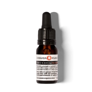 Olejek CBD 5% NA 4 ŁAPY z olejem z łososia w buteleczce 10 ml