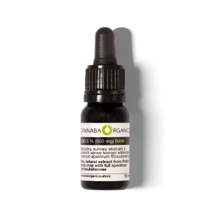 Olejek CBD 5% surowy z chlorofilem w buteleczce 10 ml