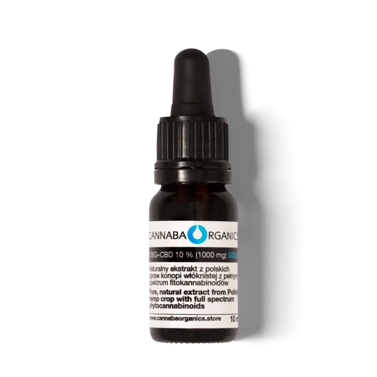 Olej 10% CBG+CBD (1000 mg/10 ml) bez chlorofilu