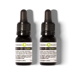 Olejek CBD 5% surowy z chlorofilem w zestawie 2 buteleczek 10 ml