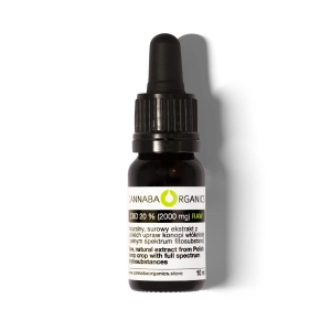 Olejek CBD 20% surowy z chlorofilem w buteleczce 10 ml