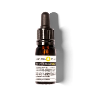 Olejek CBD 5% bez chlorofilu w buteleczce 10 ml
