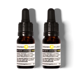 Olejek CBD 20% bez chlorofilu w zestawie 2 buteleczek 10 ml