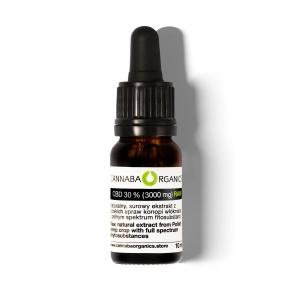 Olejek CBD 30% surowy z chlorofilem w buteleczce 10 ml