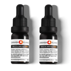 Olejek CBN 5% surowy z chlorofilem w zestawie 2 buteleczek 10 ml
